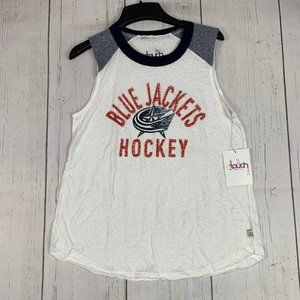Columbus Blue‎ Jackets NHL Medium Touch Sleeveless Shirt White New Women